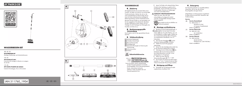 Page n°1 - Manuel utilisateur Parkside IAN 311760