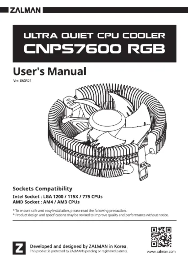 Image de la première page du manuel de l'appareil CNPS7600RGB