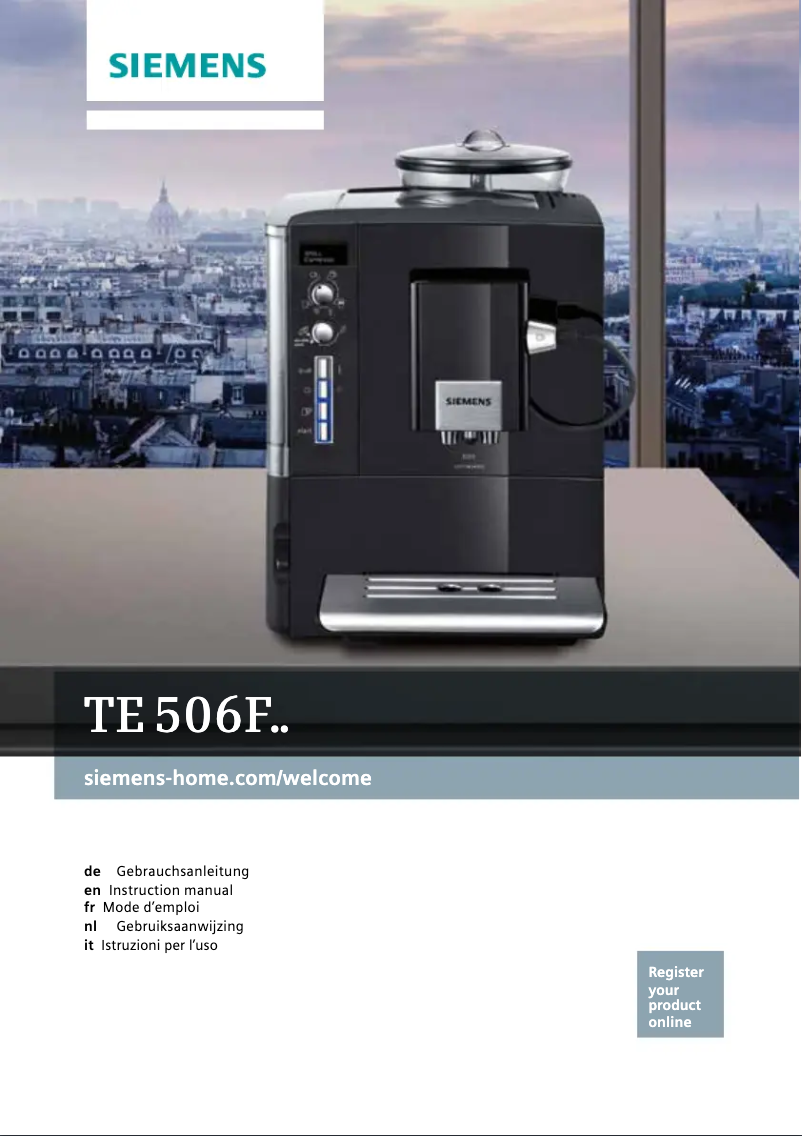 Page n°1 - Manuel utilisateur Siemens EQ.5 extraKlasse TE506F09DE