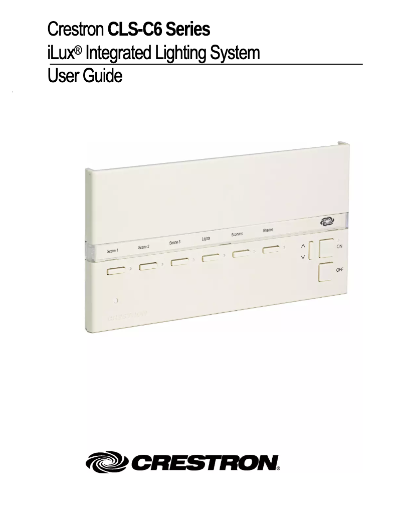 Page 1 de la notice Manuel utilisateur Crestron iLux CLS-C6MA