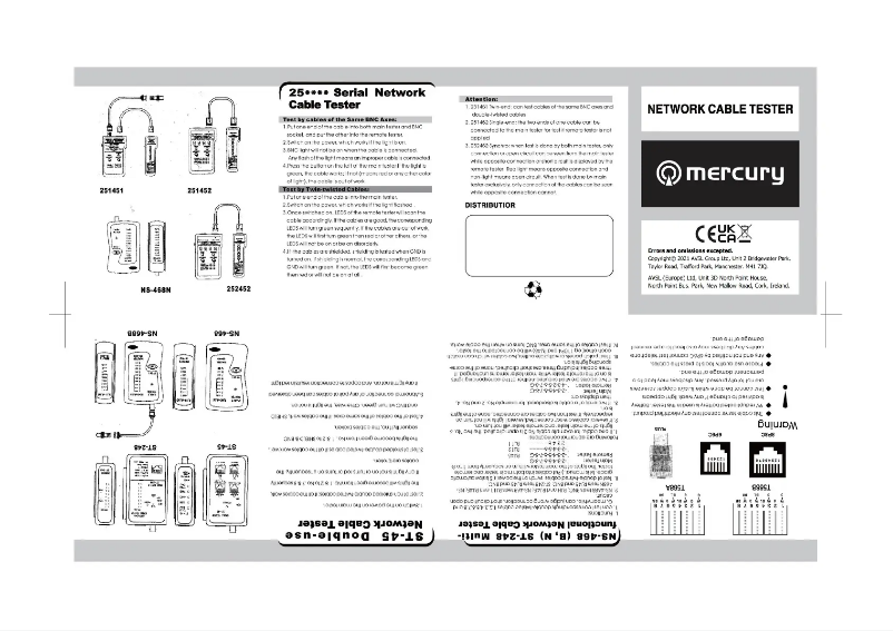 Page n°1 - Manuel utilisateur Mercury TST-C1