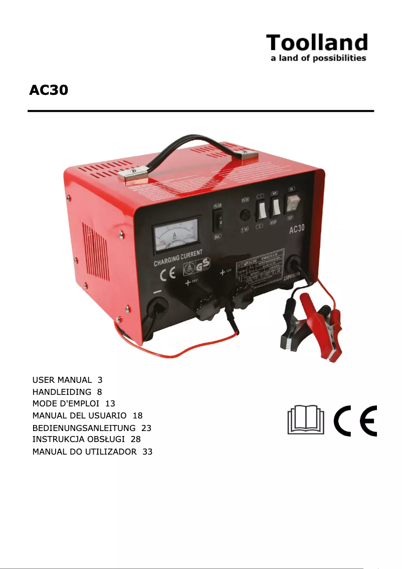 Page n°1 - Manuel utilisateur Toolland AC30
