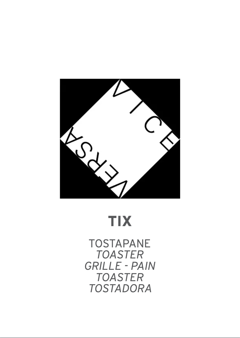 Page n°1 - Manuel utilisateur Vice Versa Tix 10081