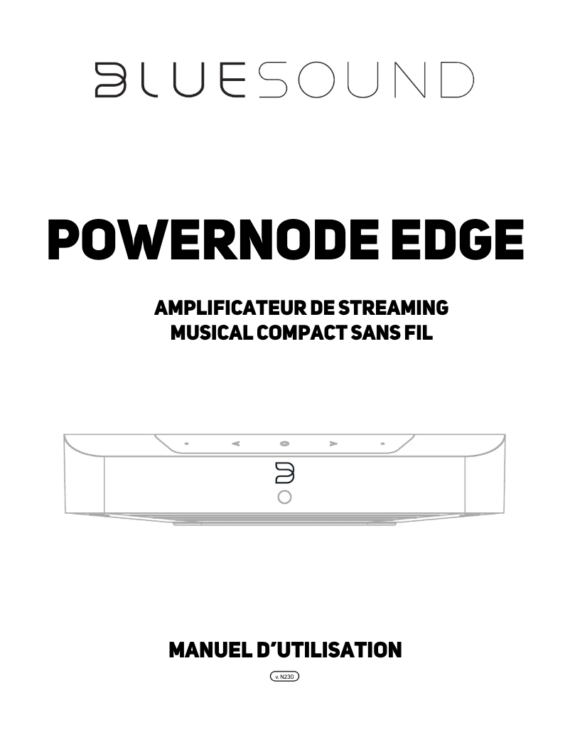 Page n°1 - Manuel utilisateur Bluesound Powernode Edge