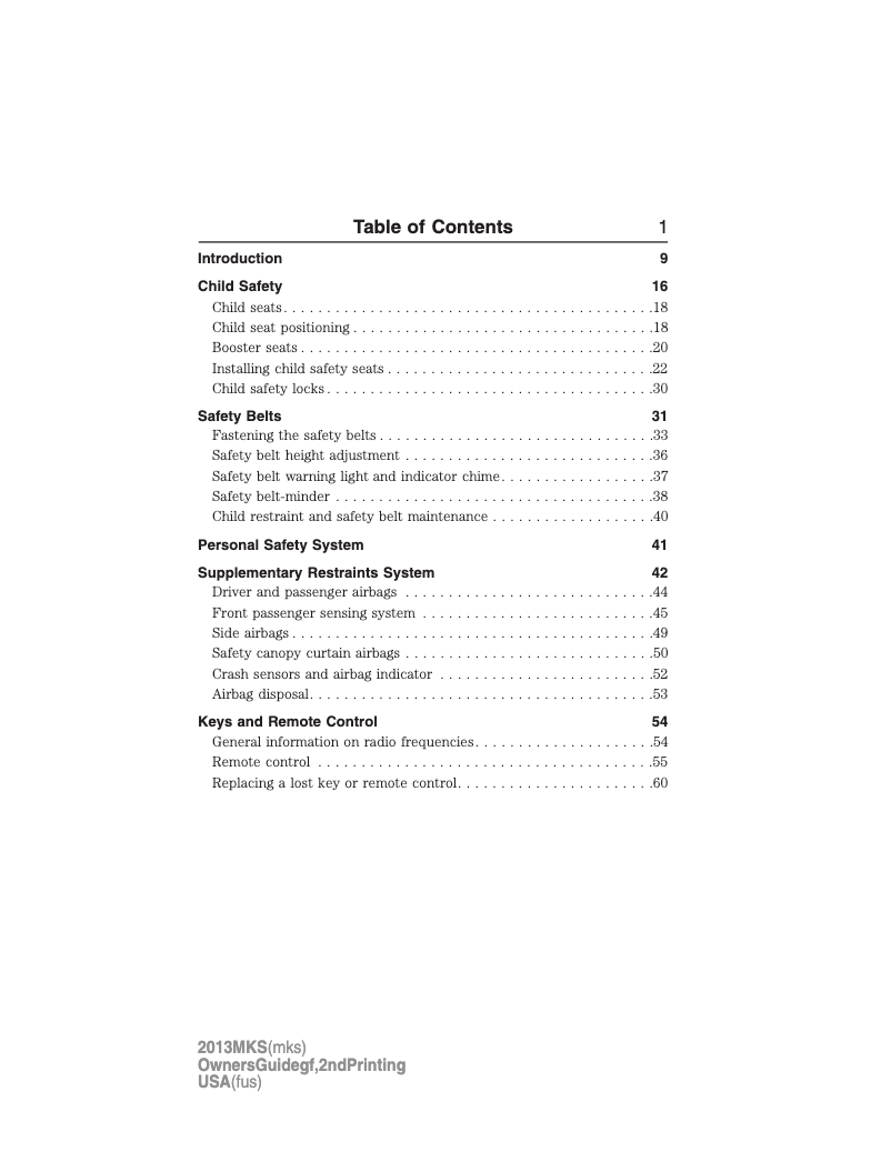 Image de la première page du manuel de l'appareil MKS (2013)