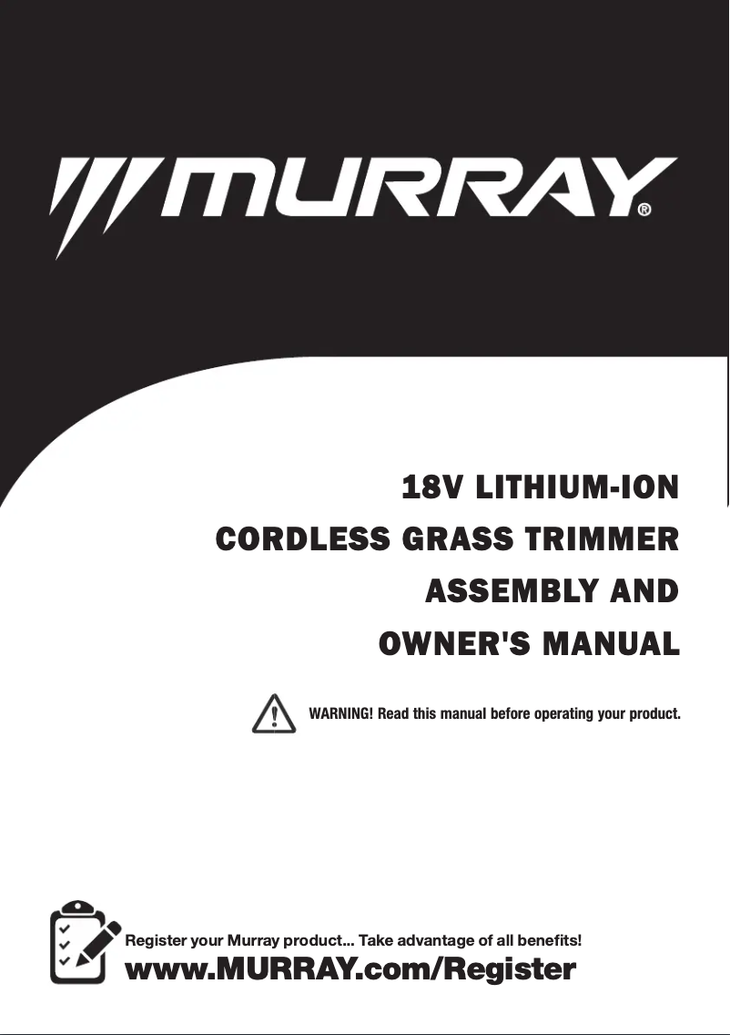 Page n°1 - Manuel utilisateur Murray IQ18GT