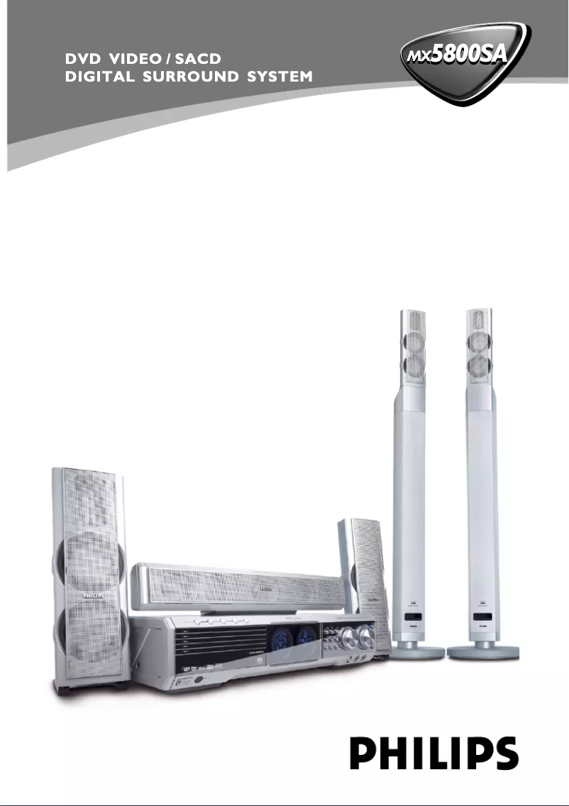 Page n°1 - Manuel utilisateur Philips MX5800SA
