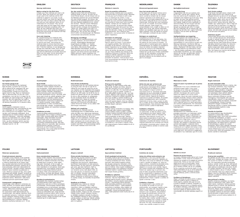 Page 1 de la notice Manuel utilisateur Ikea Medium