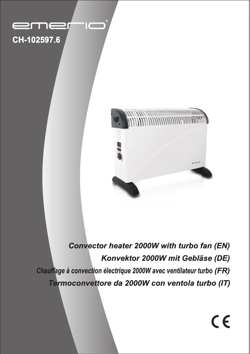 Image de la première page du manuel de l'appareil CH-102597.6