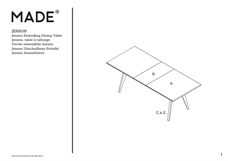 Image de la première page du manuel de l'appareil Jenson