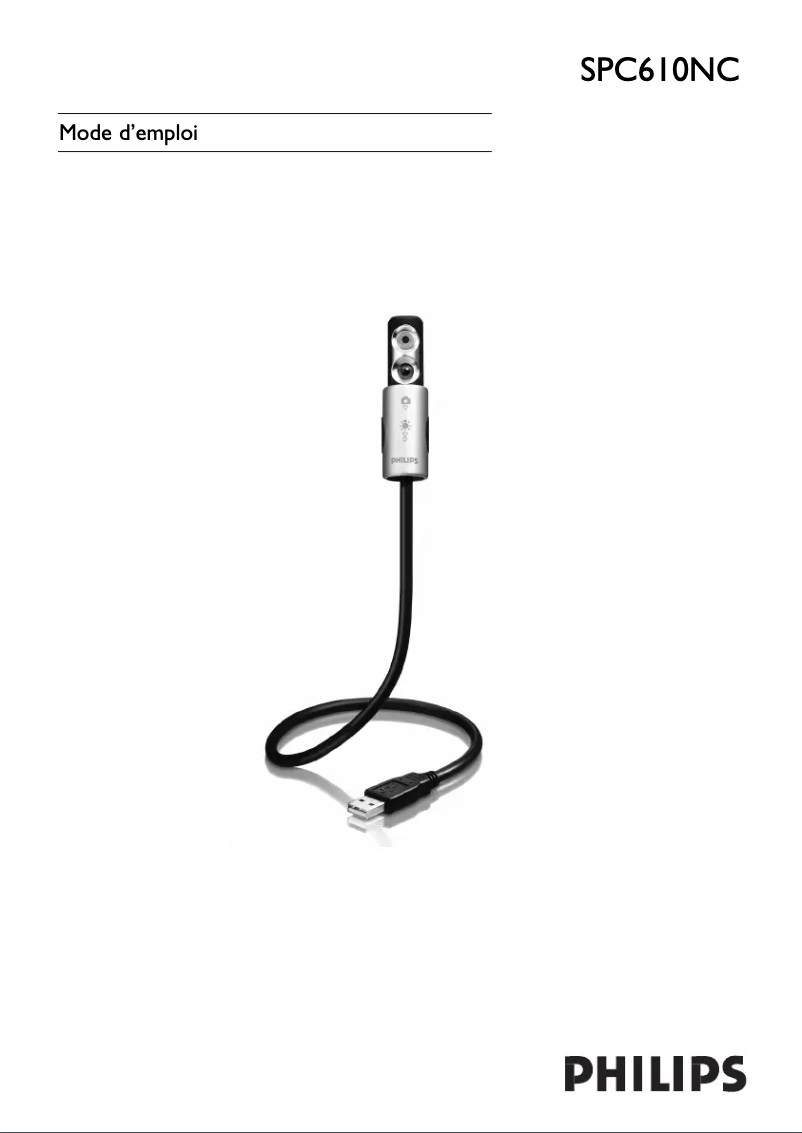 Page n°1 - Manuel utilisateur Philips SPC610NC