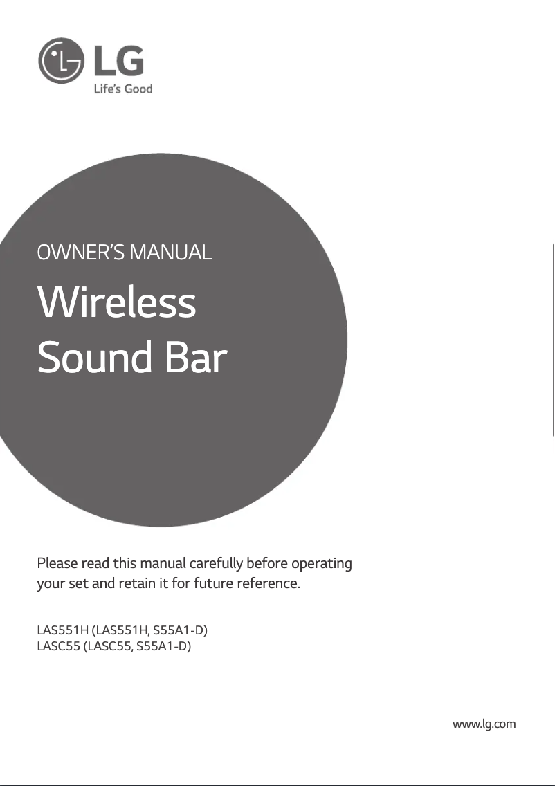 Página 1 del manual Manual de usuario LG LASC55