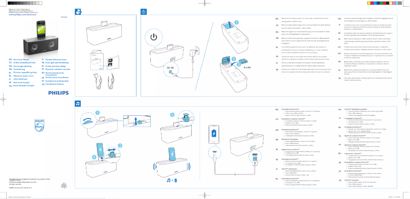 Page 1 of the manual User Manual Philips AS360