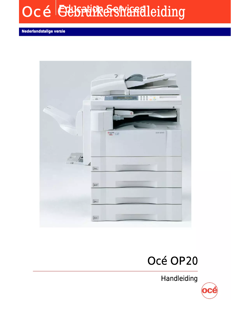 Page n°1 - Manuel utilisateur Océ OP20