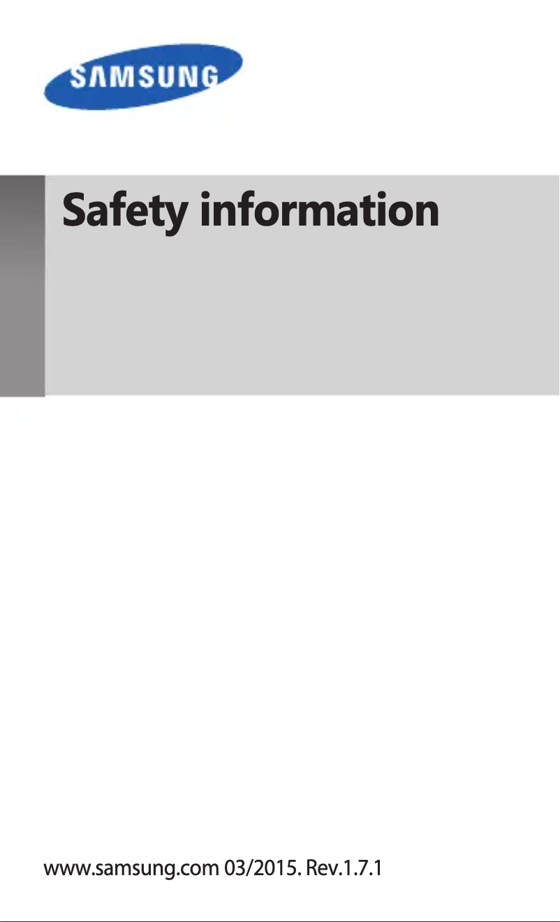 Page n°1 - Instructions de sécurité Samsung Galaxy S