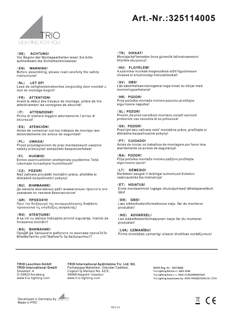 Image de la première page du manuel de l'appareil Thunder 325114005