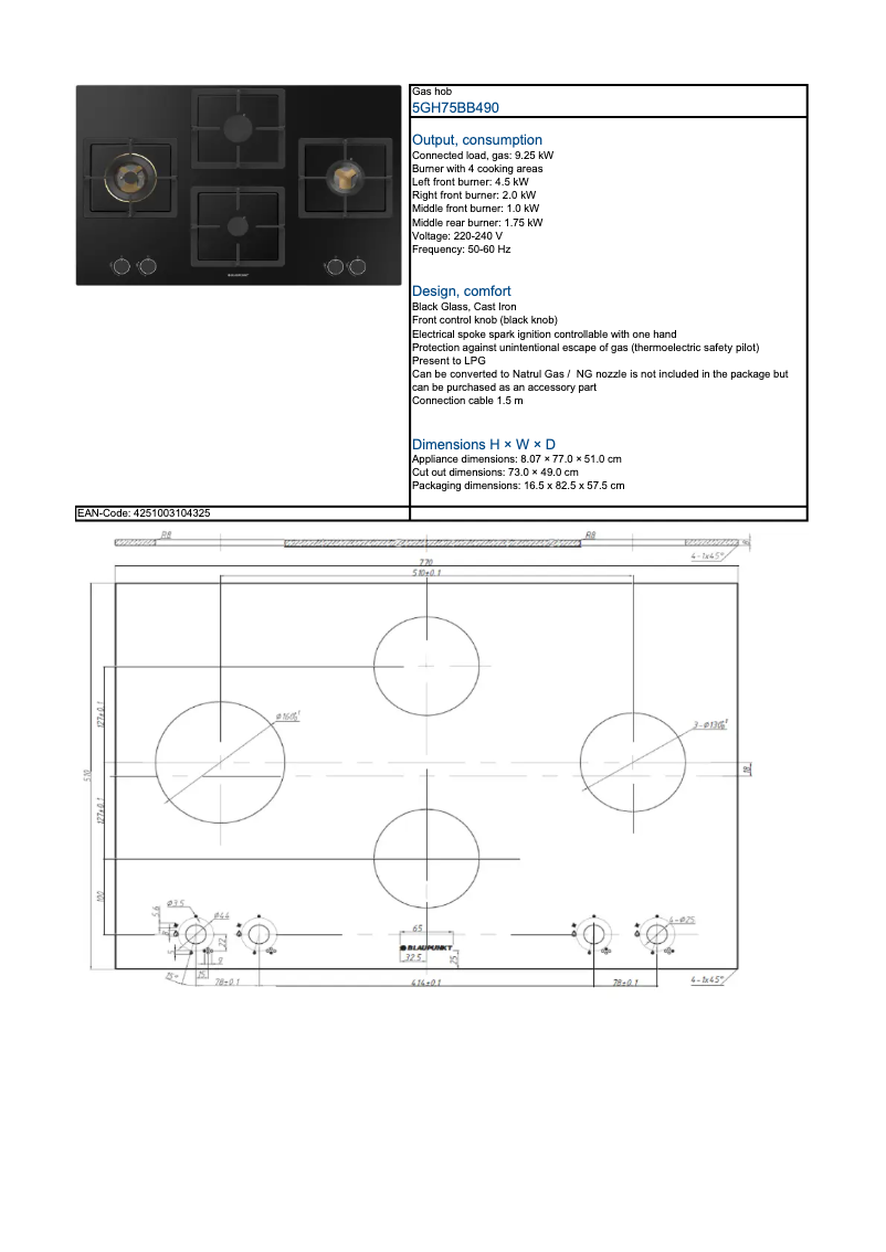 Image de la première page du manuel de l'appareil 5GH75BB490