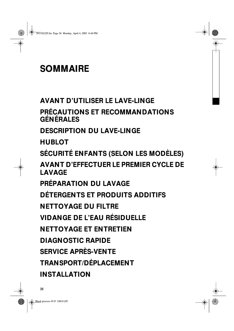 Page n°1 - Manuel utilisateur Whirlpool Awm 7149 1