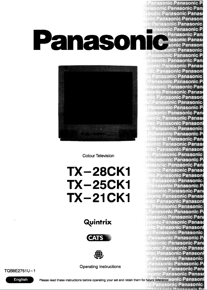 Page 1 de la notice Manuel utilisateur Panasonic TX-25CK1