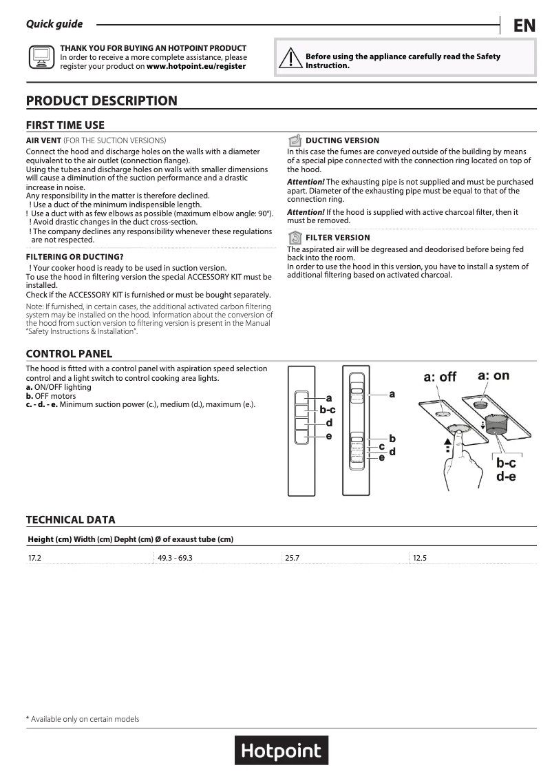 Image de la première page du manuel de l'appareil PCT 64 F L SS