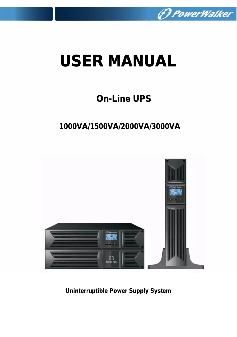 Page n°1 - Manuel utilisateur BlueWalker PowerWalker VFI 1500RT LCD