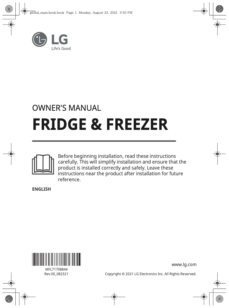 Page 1 de la notice Manuel utilisateur LG GC-Q257CBFC