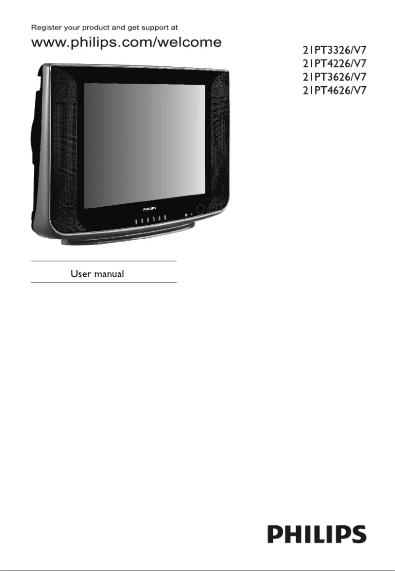Image de la première page du manuel de l'appareil 21PT3326/V7