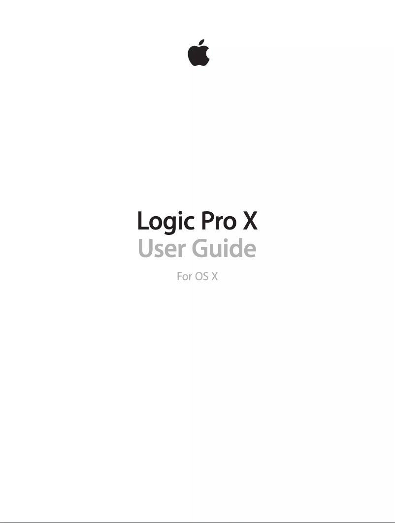 Página 1 del manual Manual de usuario Apple Logic Pro X