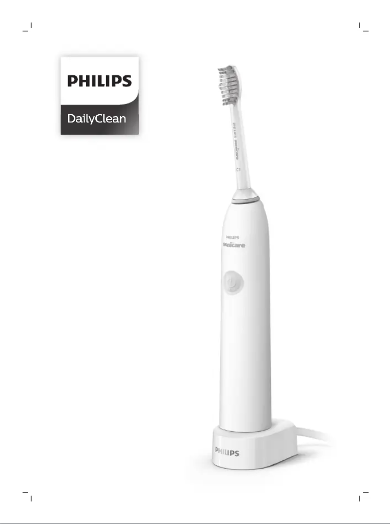Image de la première page du manuel de l'appareil Sonicare Dailyclean 1100 HX3412