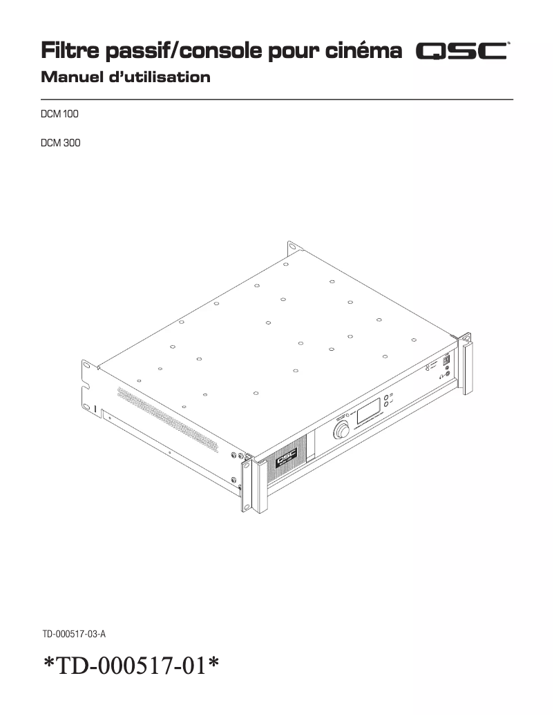 Page 1 de la notice Manuel utilisateur QSC DCM 300