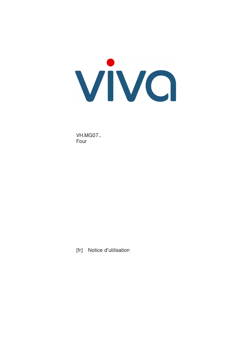 Image de la première page du manuel de l'appareil VH6MG0760