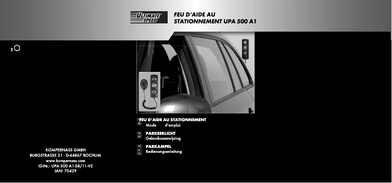 Page n°1 - Manuel utilisateur Ultimate Speed UPA 500 A1