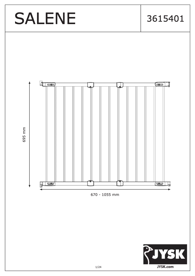 Page 1 de la notice Manuel utilisateur JYSK Salene