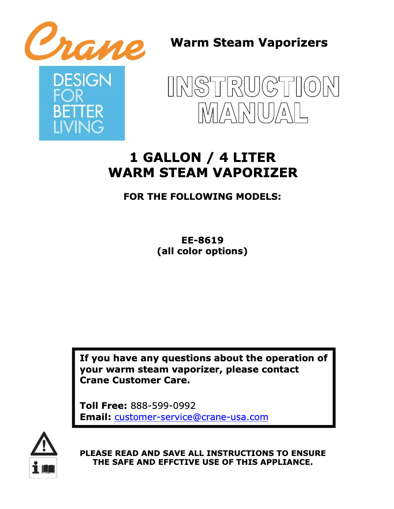 Image de la première page du manuel de l'appareil EE-8619