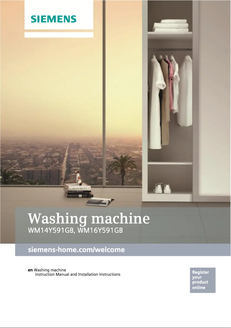 Page n°1 - Manuel utilisateur Siemens WM16Y591GB