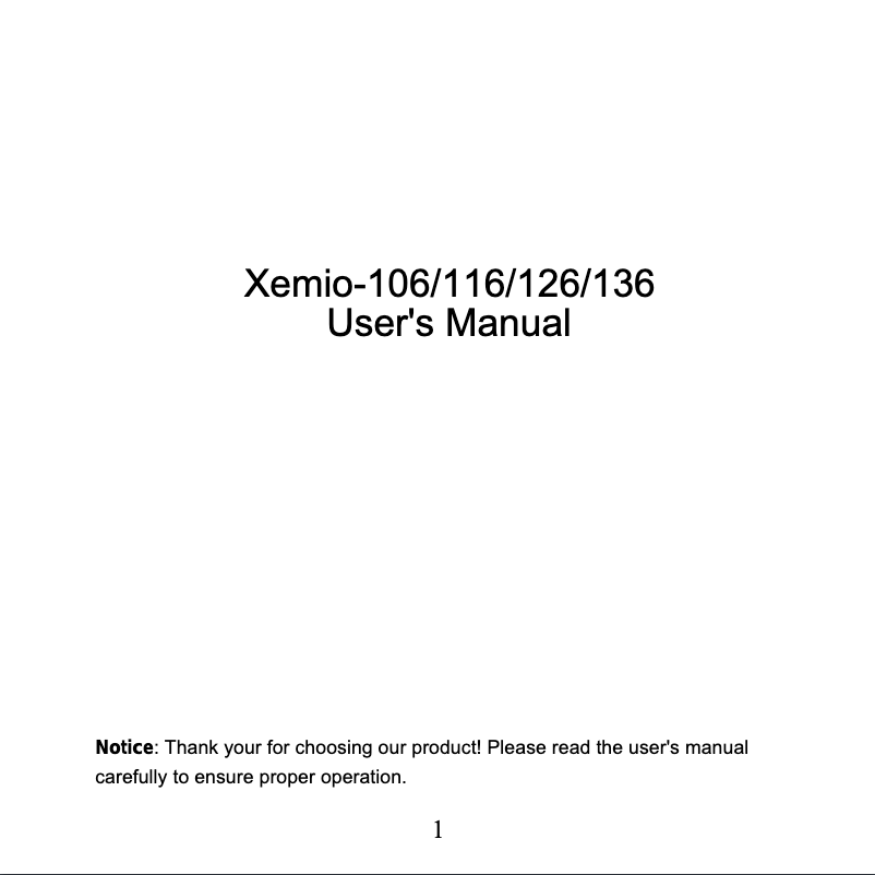 Image de la première page du manuel de l'appareil Xemio 146