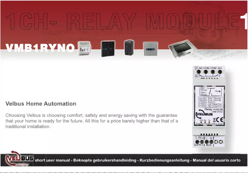 Página 1 del manual Manual de usuario Velbus VMB1RYNO