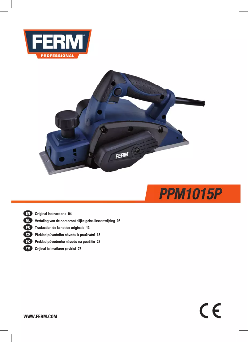 Image de la première page du manuel de l'appareil PPM1015P