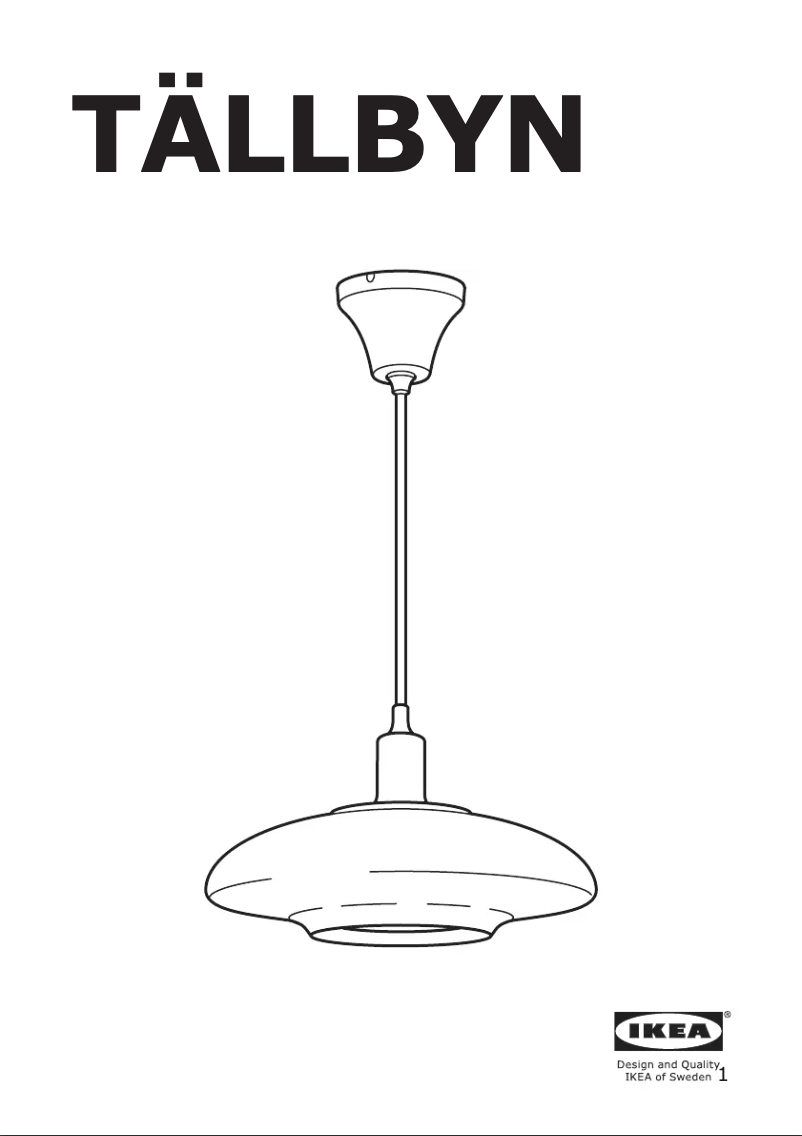 Image de la première page du manuel de l'appareil TALLBYN