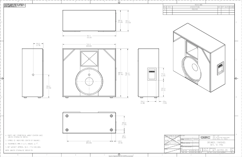 Page 1 de la notice Mode d'emploi QSC SC-1150