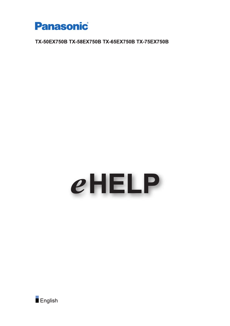 Page 1 de la notice Manuel utilisateur Panasonic TX-50EX750B
