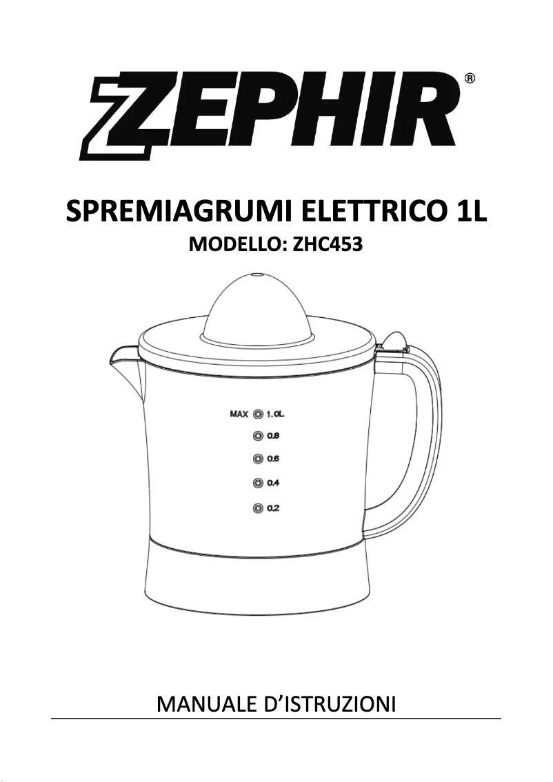 Page 1 de la notice Manuel utilisateur Zephir ZHC453