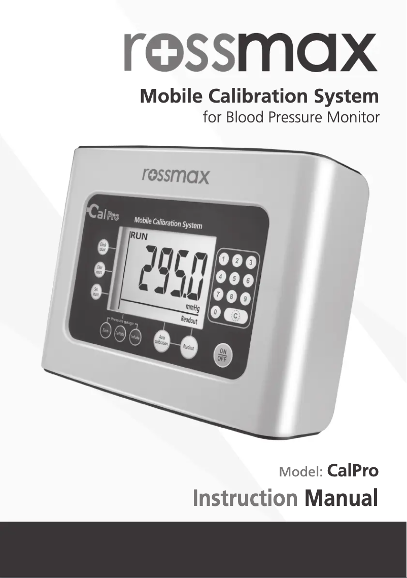 Image de la première page du manuel de l'appareil CalPro