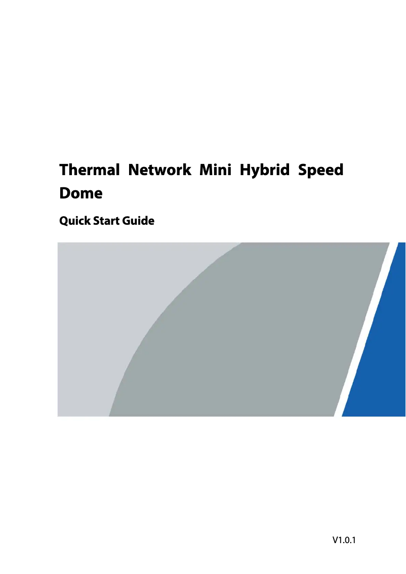 Page 1 de la notice Guide de démarrage rapide Dahua Technology TPC-SD2241
