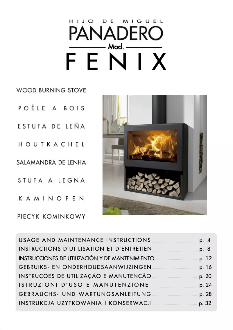 Page n°1 - Manuel utilisateur Panadero FENIX