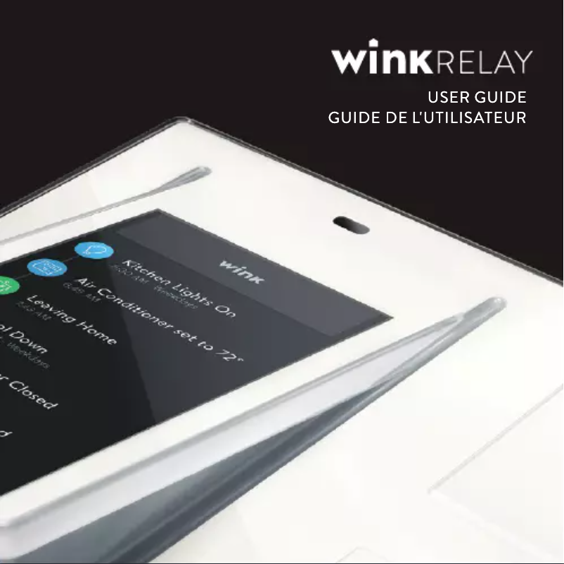 Page n°1 - Manuel utilisateur Wink Relay