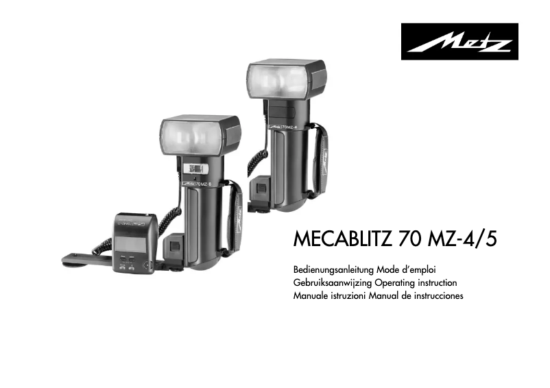 Page 1 de la notice Manuel utilisateur Metz Mecablitz 70 MZ-4