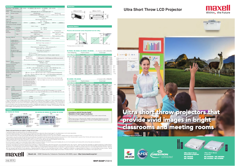 Page n°1 - Brochure Hitachi MCAW3506