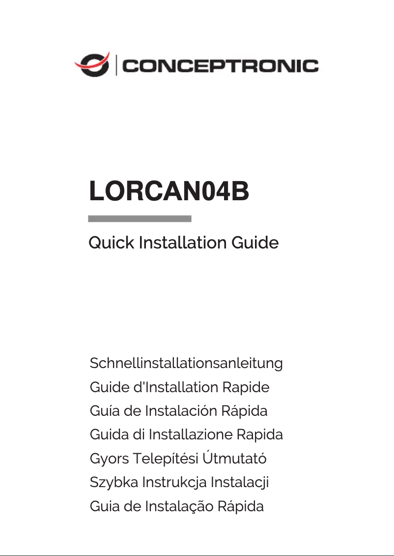 Image de la première page du manuel de l'appareil LORCAN04B