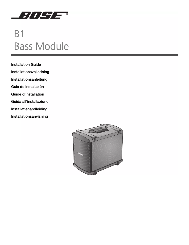 Page 1 de la notice Guide d'installation Bose L1 Model II 
